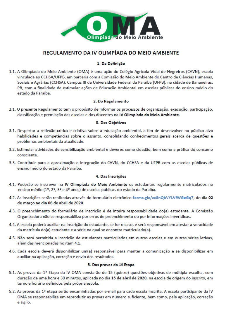 Regulamento da IV Olimpíada do Meio Ambiente 2020 01.png