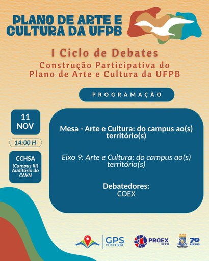 I Ciclo de Debates Construção Participativa do Plano de Arte e Cultura da UFPB.